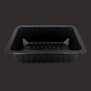 1813长方形黑色烤肉锁鲜盒