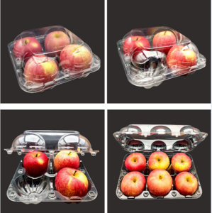 零售易加厚带瓦楞去网套防控损四个装苹果蜜桃盒